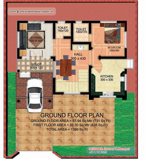 Kerala Villa Plan And Elevation Sq Feet