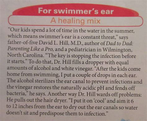 For Swimmer's Ear | Swimmers ear, Swim technique, Pediatrician