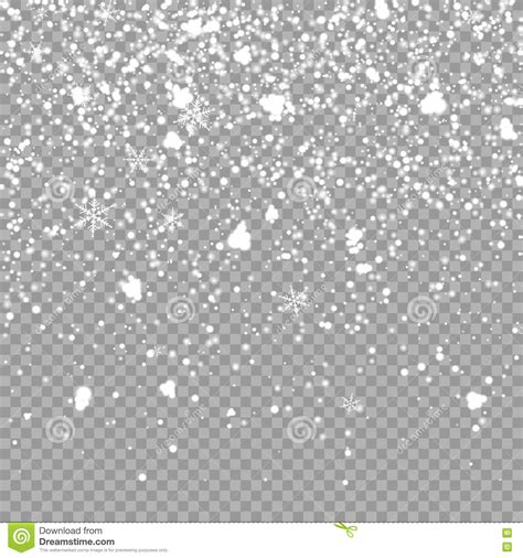 Falling Snow On A Transparent Background Vector Illustration 10 Eps