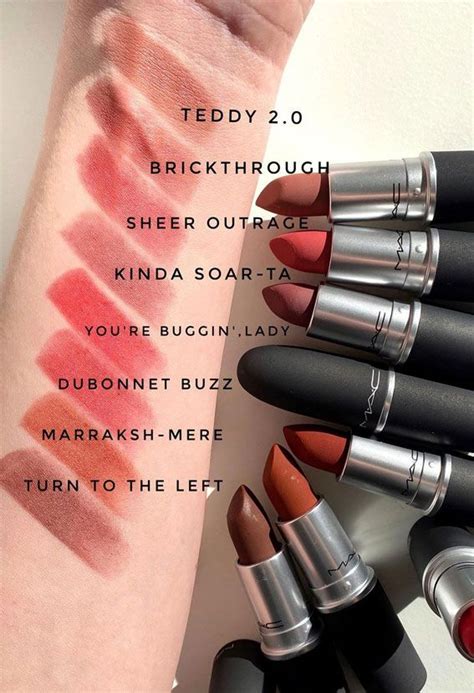 8 Shades Of Mac Powder Kiss Lipstick Swatches Lipstick Mac Lipstick