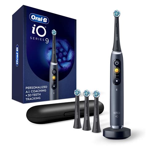 Oral B IO Series 9 Electric Toothbrush With 4 Brush Heads Black Onyx