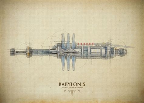 Babylon 5 Blueprint Poster By Arturo Vivo Displate
