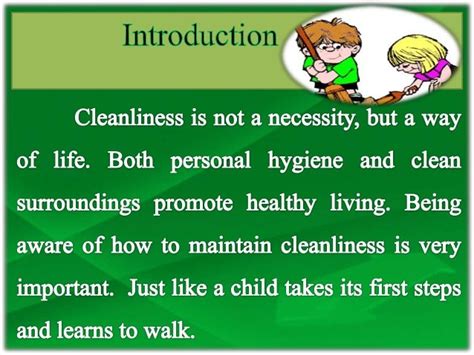 Cleanliness Of Surroundings And Health