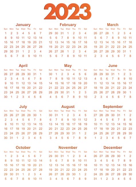 Calendar 2023 Transparent Png All Png All