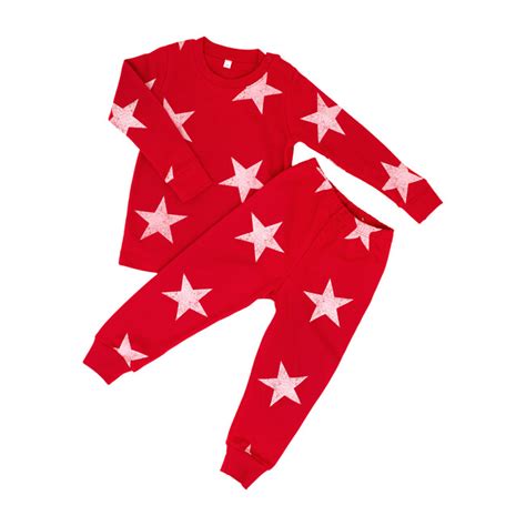 White Star Pajama Set Red Kids Boy Clothing Sleepwear Maisonette