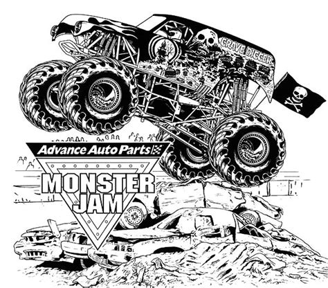 Advance Auto Parts Monster Jam Coloring Pages : Color Luna