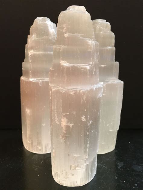 selenite raw selenite tower 5 to 6 selenite crystal tower healing protection crystal