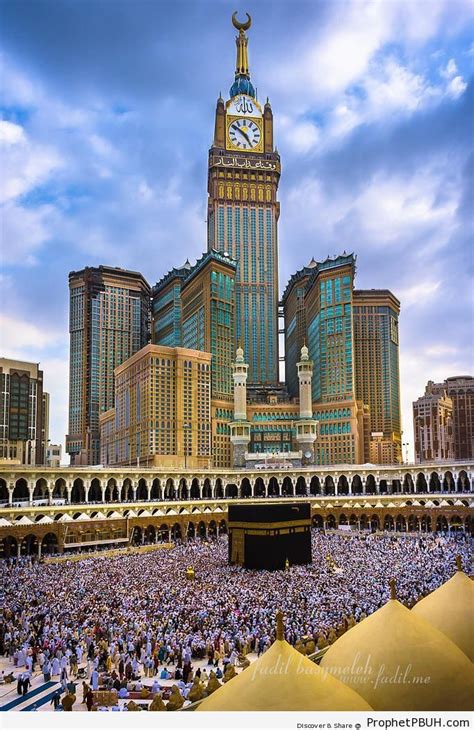 Every year millions of pilgrims come from all over the world to visit this holy city. Masjid al-Haram and the Clock Tower in Saturated Colors ...