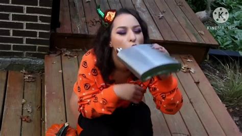 girl takes a huge dump in a pumpkin revamped youtube