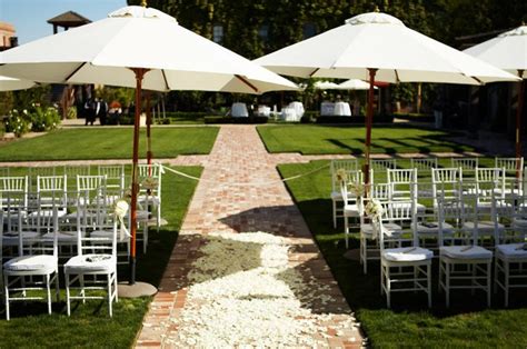 Rent a field for a wedding and it can never be overcrowded, no matter the number of guests. Keep your guests comfortable with outdoor umbrellas for ...