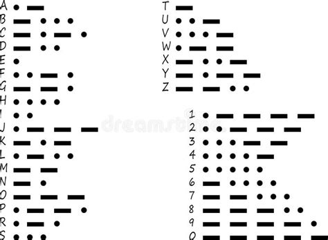 International Morse Alphabet Morse Code Stock Illustration