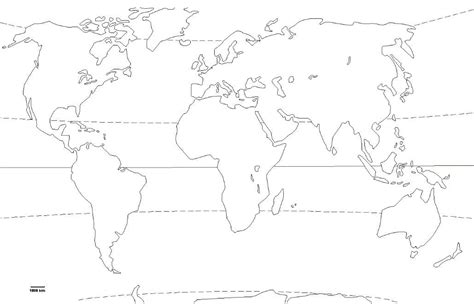 The World Map Is Shown In Black And White With Lines Drawn Across It