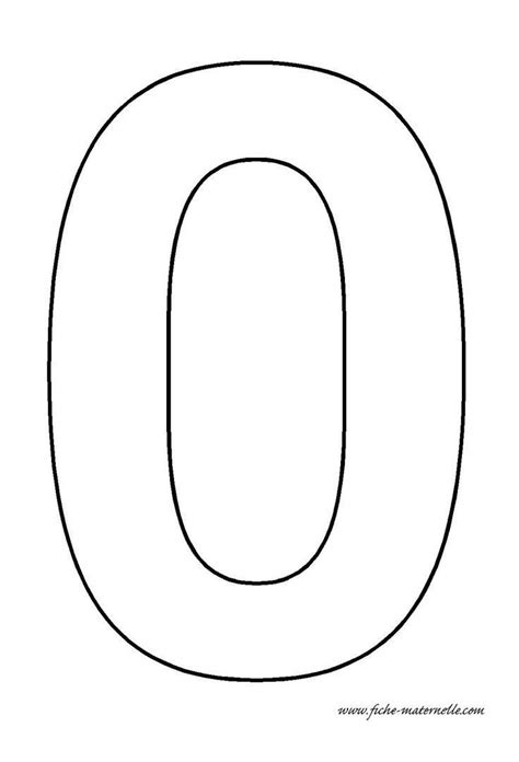 Number 0 Template Printable Numbers Coloring Pages Number Templates