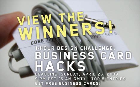 See the answers, explore popular topics and discover unique insights from one hour business cards employees. 1 Hour Design Challenge Winners!!! Business Card Hacks! - Core77