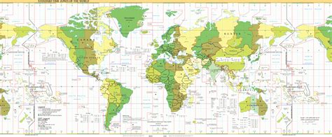 Map Of Time Zones Of The World 2009 Time Zones Of The World 2009