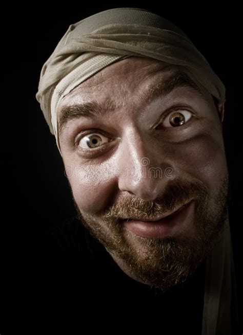 Portrait Of Funny Silly Crazy Man Stock Photo Image Of