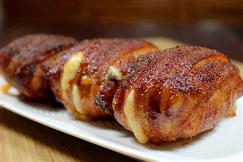 Smoked Cream Cheese Recipe Big Green Egg ~ Cheesy Smoked Bacon Wrapped Chicken Thighs