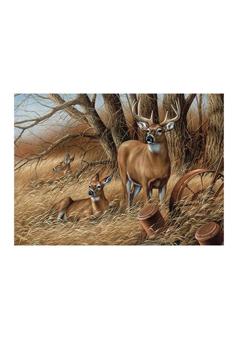 Jigsaw Puzzle Animal Wild Deer Rustic Retreat 1000 Pieces New Made In