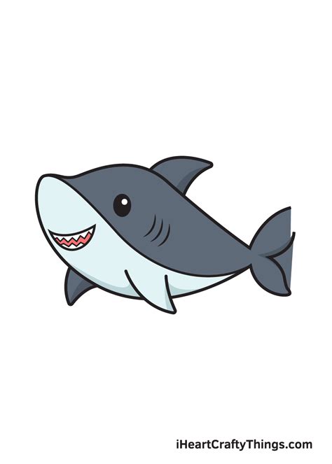 Shark Drawing — How To Draw A Shark Step By Step