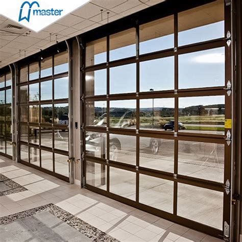 12x12 Translucent Glass Garage Door With Strong Aluminum Alloy Profiles