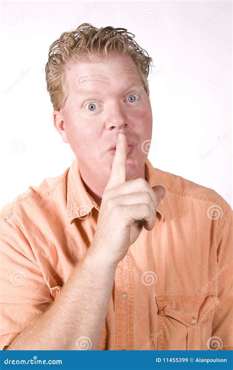 Expression Man Shhh Stock Image Image Of Open Mouth 11455399
