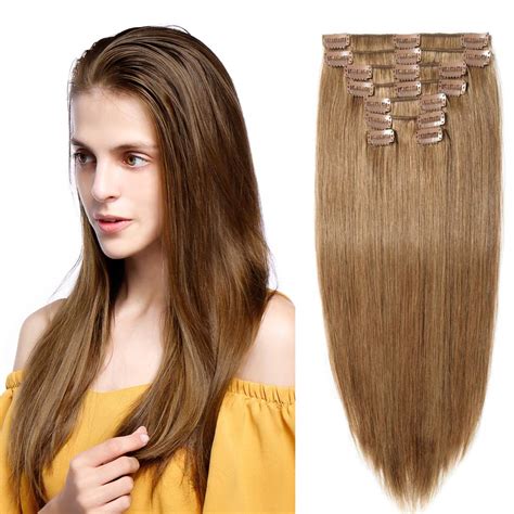 S Noilite Clip In Hair Extensions Human Hair 100 Double