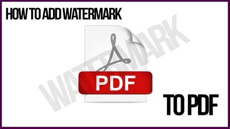 How To Add A Watermark To Pdf In Acrobat Pro Watermark Tutorial