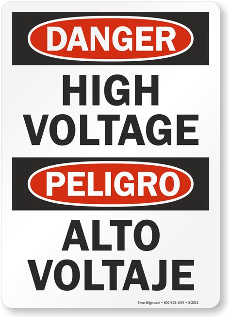 Bilingual Signs And Labels English And Spanish Bilingual Signs