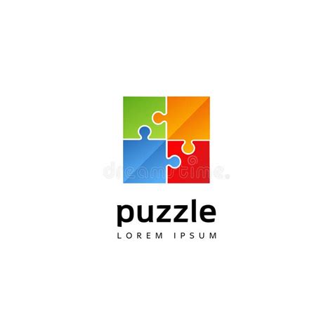 Colorful Puzzle Logo Sign Symbol Icon Stock Vector Illustration Of