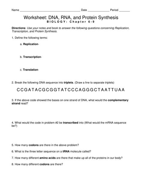 Trna transfers amino acids during translation or transcription? Worksheet: DNA, RNA, and Protein Synthesis