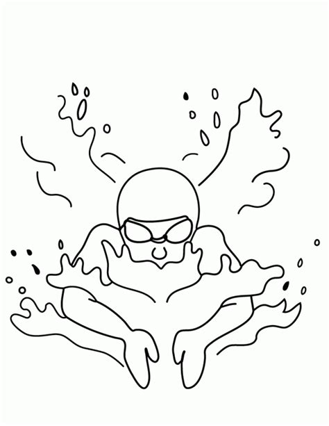 Swimming Coloring Page Printable Swimming Coloring Page Ssmm - Coloring