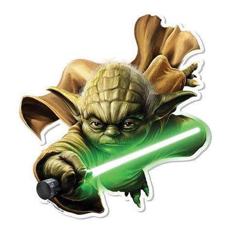 Yoda Wall Art Star Wars Cardboard Cutout 65cm X 61cm Party Delights