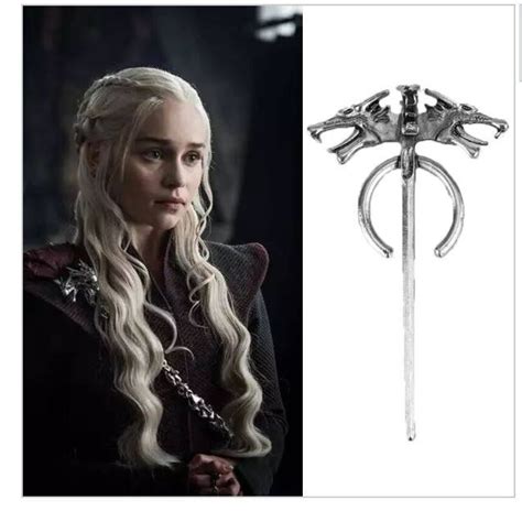 Game Of Thrones Daenerys Dragon Brooch Retro Silver Pin Cosplay Us