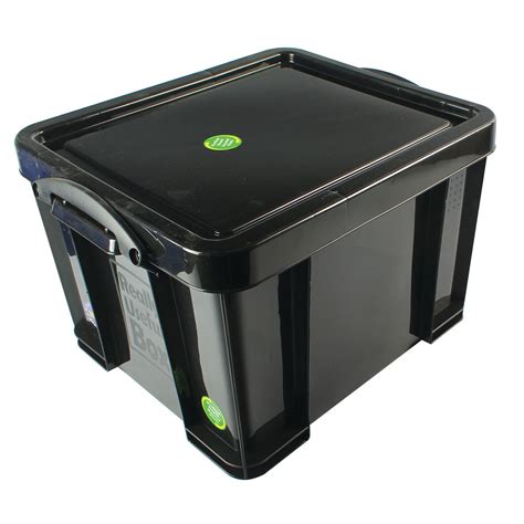 Really Useful 35l Recycled Plastic Storage Box Black 35black R