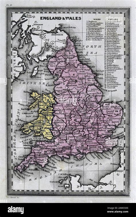 Vecchia Mappa Della Gran Bretagna Immagini E Fotografie Stock Ad Alta
