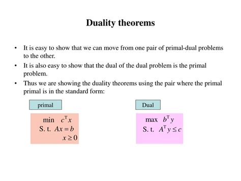 Ppt Duality For Linear Programming Powerpoint Presentation Free