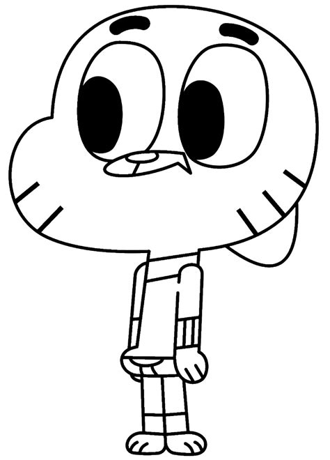 Desenho Para Colorir Gumball