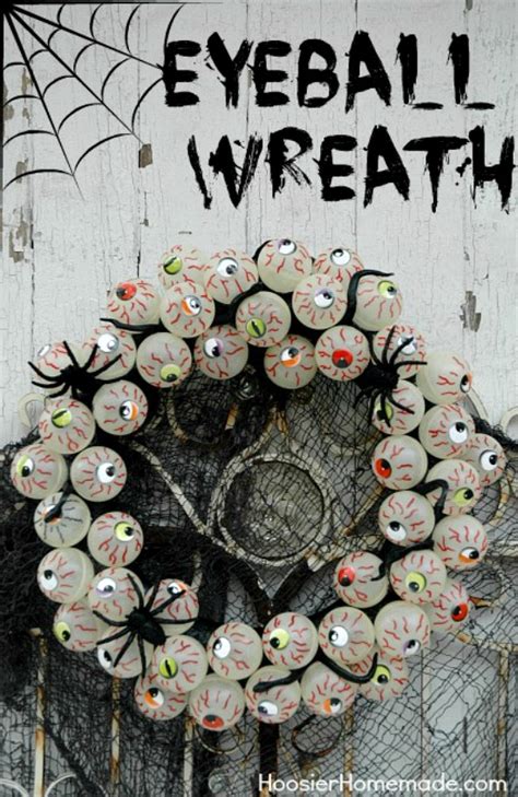 Halloween Craft Eyeball Wreath Hoosier Homemade