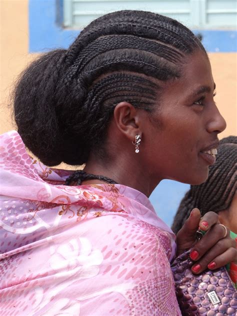 Woman With Braided Hair En Route From Adigrat Ethiopia Hair Styles African Hairstyles