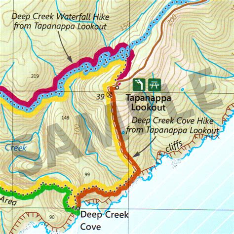 Deep Creek Conservation Park Bushwalking Map Topographic