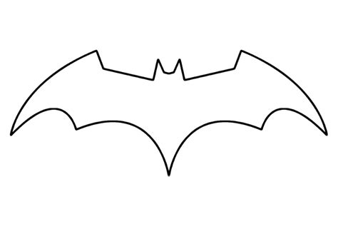 Batman Logo Coloring Pages Template Educative Printable Batman Logo