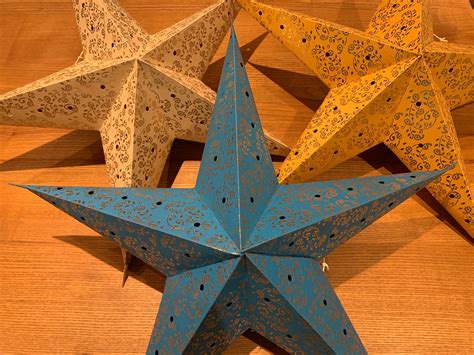 Stars Hand Crafted Hanging Star Decoration Made From Recycled Etsy