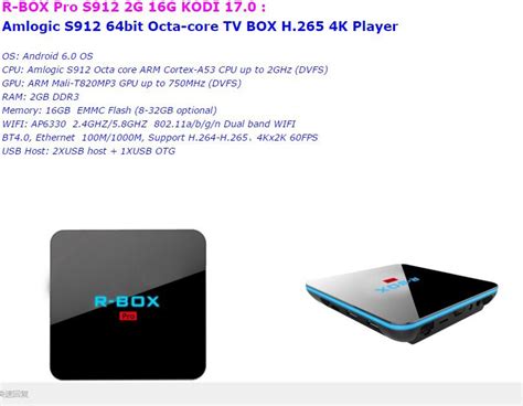 R Box Pro S912 Tv Box Android Box Tv