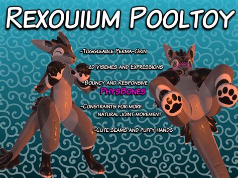 Pooltoy Rexouium Vrchat Avatar Base