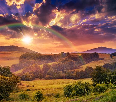 Rainbow Landscape Wallpapers Top Free Rainbow Landscape Backgrounds