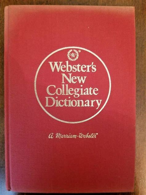 Websters New Collegiate Dictionary 1977 Hardcover Thumb Indexed
