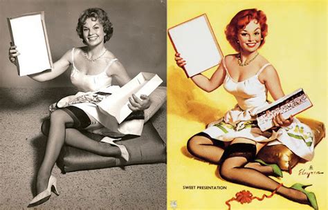 Classic Pin Up Girls Before And After Editing The Real Women Behind Those Gil Elvgren S