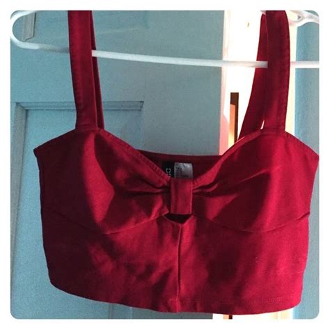 Red Crop Bow Top Bow Tops Flattering Tops Tops