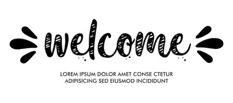 Premium Vector Welcome Banner Vector Illustration Design White And