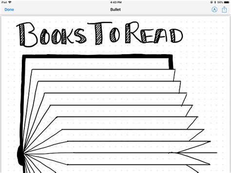 Bullet Journal Layout For A “books To Read” List Printable Or For Use
